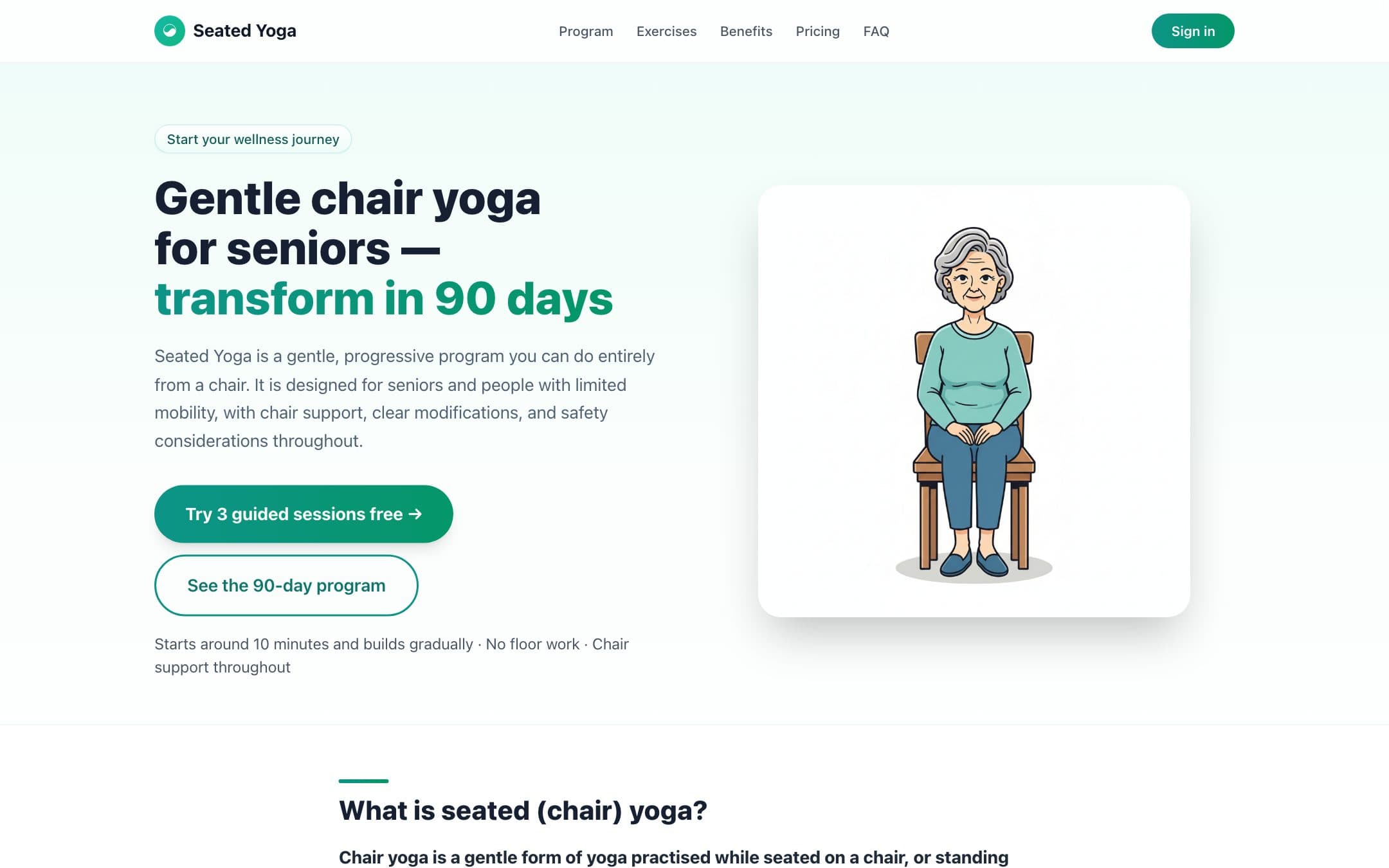 Seated Yoga screenshot
