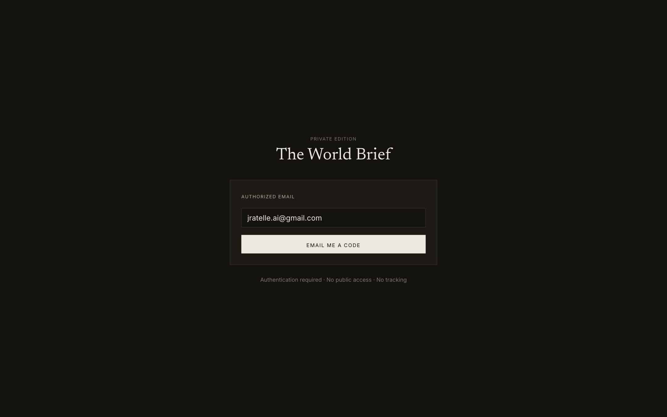 The World Brief screenshot